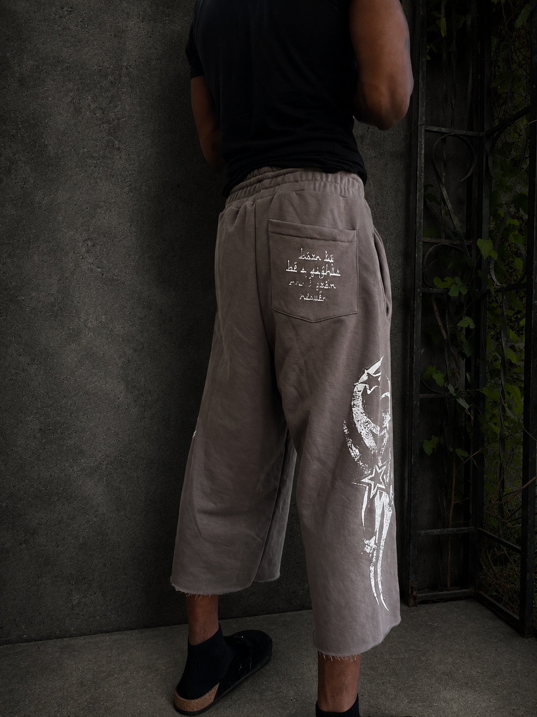 “Ash” Vert Tears Long Shorts