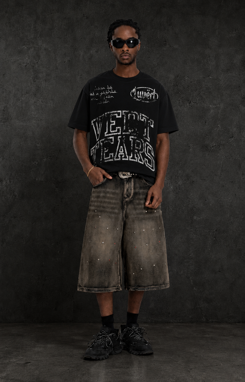 “Obsidian” Vert Tears Box Tee